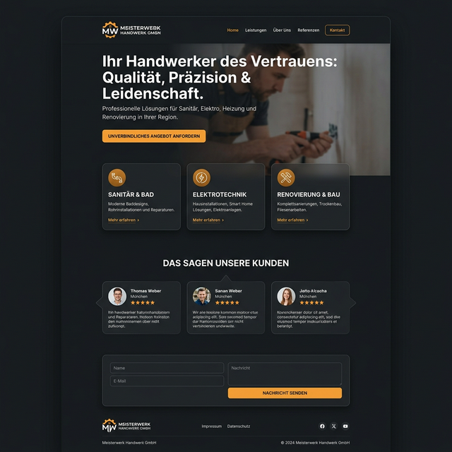 Handwerker Theme Interface